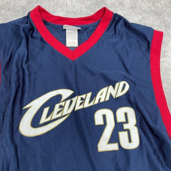 NBA Jersey Adult XLarge Blue Red CLEVELAND 23‎ LeBron JAMES Basketball Tank - Picture 2 of 7